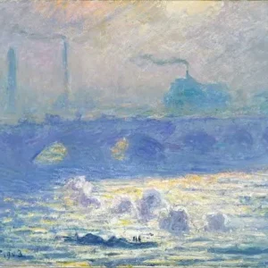 Claude Monet Waterloo Bridge London Morning Poster 1900 Wall Art Painting