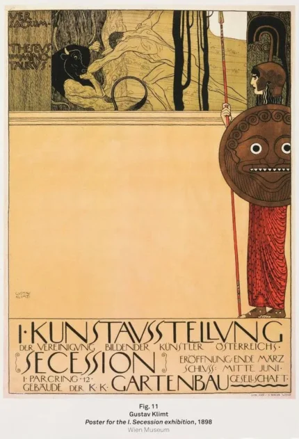 Gustav Klimt Poster Vienna Secession Poster 1911 Wall Art Symbolist Painting