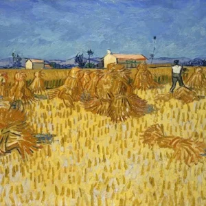 Vincent van Gogh Corn Harvest in Provence Poster 1888 Wall Art Painting