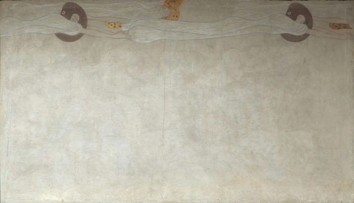 137_beethoven-frieze-longing-for-happiness-panel-4-left-side-wall-gustav-klimt Gustav Klimt Beethoven Frieze Longing for Happiness Panel 4 Left Side Wall Poster 1901 Wall Art Golden Painting - Image 1