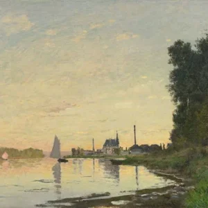 Claude Monet Argenteuil Late Afternoon Poster 1872 Wall Art Painting