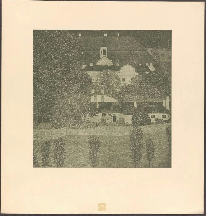 143_schloss-kammer-am-attersee-after-gustav-klimt-plate-34-the-work-of-gustav-klimt- Gustav Klimt Schloss Kammer Am Attersee After Poster 1912 Wall Art Landscape Painting - Image 1