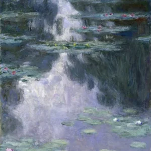 Claude Monet Water Lilies Nympheas Blue Poster 1906 Wall Art Painting