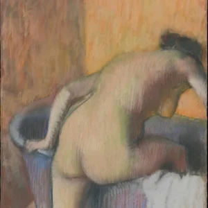 Edgar Degas Bather Stepping Into a Tub Poster 1890 Wall Art Painting