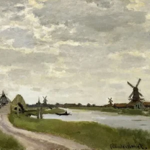 Claude Monet Windmills near Zaandam II Poster 1871 Wall Art Painting
