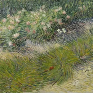 Vincent van Gogh Grass and Butterflies Poster 1888 Wall Art Painting