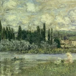 Claude Monet View of Vetheuil Poster 1880 Wall Art Painting