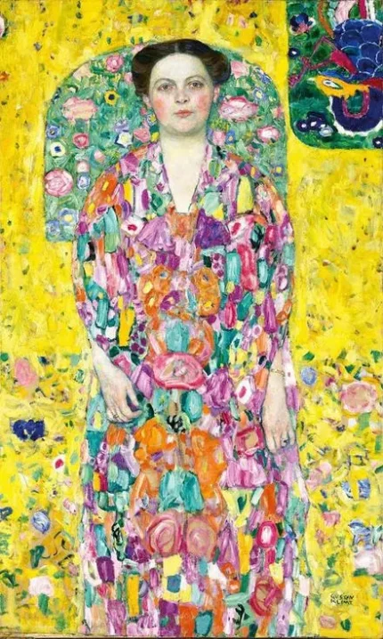 Gustav Klimt Portrait of Eugenia Primavesi Poster 1901 Wall Art Symbolist Painting