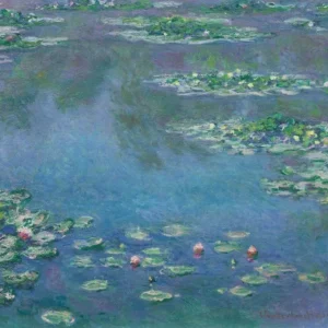 Claude Monet Water Lilies Soft Green Poster 1916 Wall Art Painting
