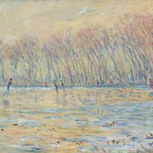 Claude Monet Skaters at Giverny Poster 1899 Wall Art Painting