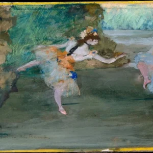Edgar Degas Dancer Onstage Poster 1877 Wall Art Painting