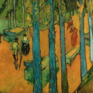 Vincent van Gogh Falling Leaves les Alyscamps Poster 1888 Wall Art Painting