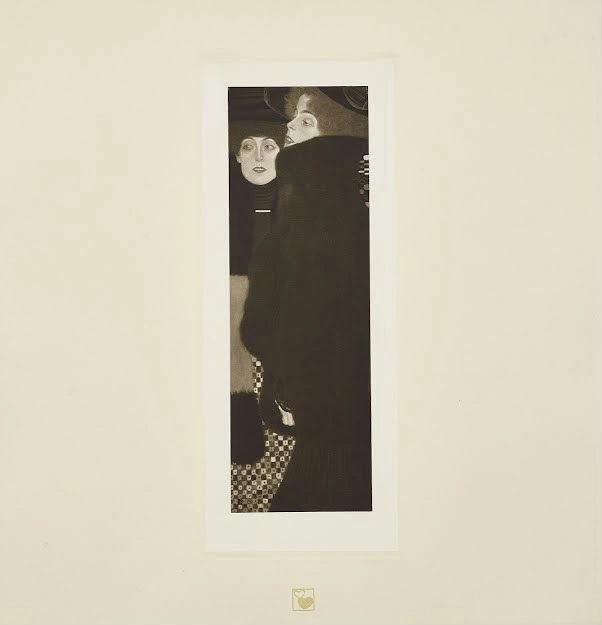187_girlfriends-i-the-sisters-1907-print-from-the-portfolio-das-werk-von-gustav-klim Gustav Klimt Girlfriends I the Sisters 1907 Print from the Portfolio Das Werk Von Poster 1907 Wall Art Symbolist Painting - Image 1