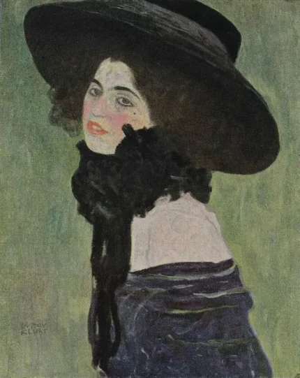 Gustav Klimt Portrait of a Girl Poster 1917 Wall Art Symbolist Painting