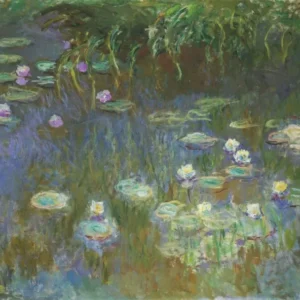 Claude Monet Water Lilies Deep Rose Poster 1914 Wall Art Painting