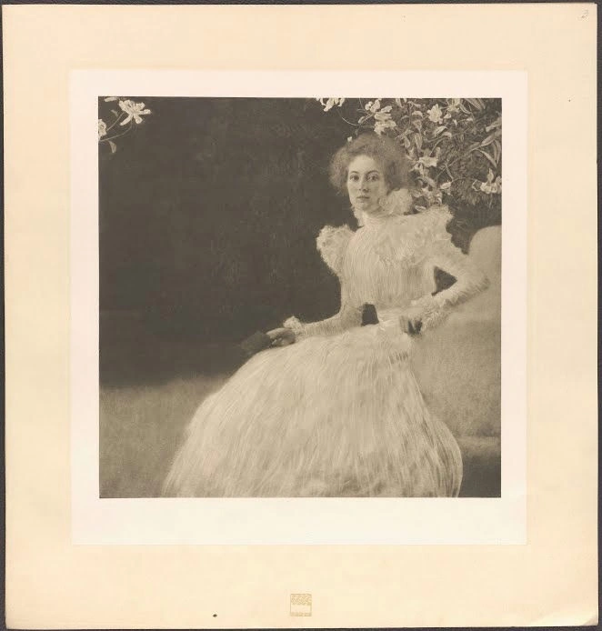 206_female-portrait-after-gustav-klimt-plate-3-the-work-of-gustav-klimt-gustav-klimt Gustav Klimt Female Portrait After (No. 206) Poster 1915 Wall Art Symbolist Painting - Image 1