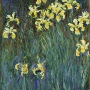 Claude Monet Yellow Irises Poster 1914 Wall Art Painting