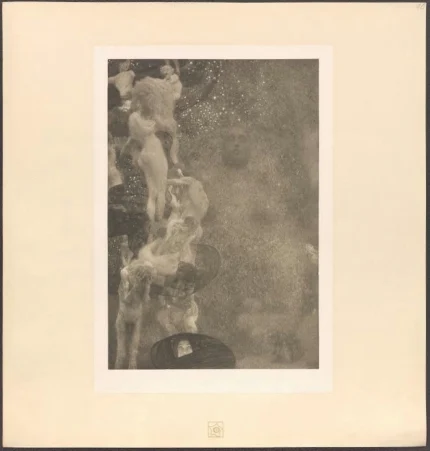 Gustav Klimt Philosophy According to Poster 1907 Wall Art Symbolist Painting