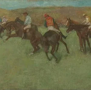 Edgar Degas At the Races Before the Start Poster 1878 Wall Art Painting
