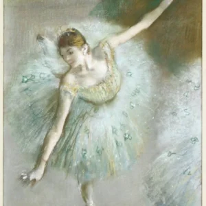 Edgar Degas Dancer in Green Poster 1890 Wall Art Painting