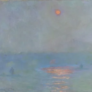 Claude Monet Waterloo Bridge Effect of Sunlight in the Fog Poster 1903 Wall Art Painting