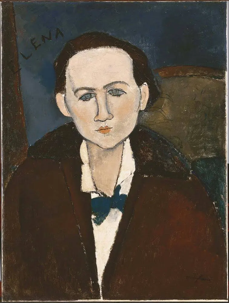 Amedeo Modigliani Elena Povolozky Poster 1917 Wall Art Painting