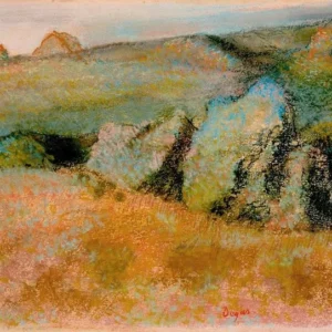 Edgar Degas Landscape with Rocks Poster 1892 Wall Art Painting