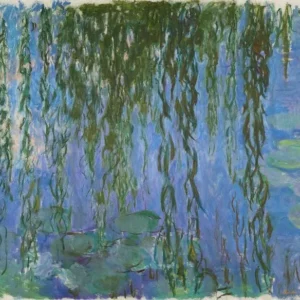 Claude Monet Water Lilies and Willow Tree Branches Poster 1916 Wall Art Painting