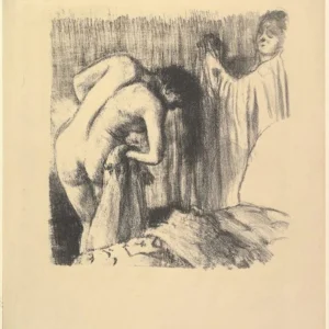 Edgar Degas After the Bath Iii Poster 1895 V2 Wall Art Painting