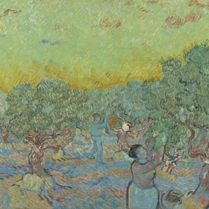 Vincent van Gogh Olive Grove with Two Olive Pickers Poster 1889 Wall Art Painting