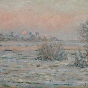 Claude Monet Winter Sun at Lavacourt Poster 1879 Wall Art Painting