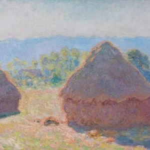 Claude Monet Grainstacks in Bright Sunlight Poster 1890 Wall Art Painting