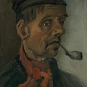 Vincent van Gogh Head of a Man with a Pipe Poster 1884 Wall Art Painting