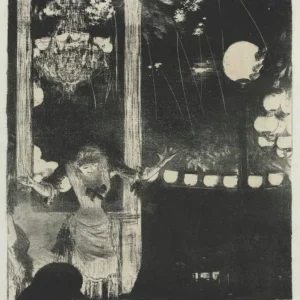 Edgar Degas Mlle Becat at the Cafe Des Ambassadeurs Poster 1877 Wall Art Painting