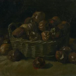 Vincent van Gogh Basket of Apples Poster 1885 V2 Wall Art Painting