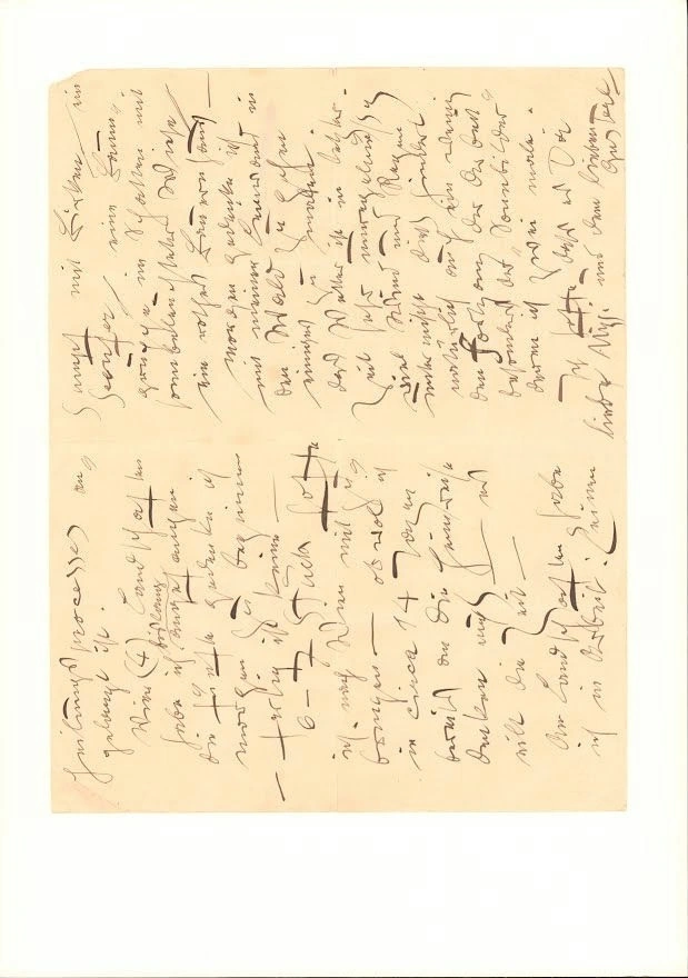 370_letter-with-envelope-from-gustav-klimt-at-lake-attersee-to-marie-zimmermann-in-v Gustav Klimt Letter with Envelope from (No. 370) Poster 1911 Wall Art Symbolist Painting - Image 1