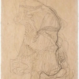 Gustav Klimt Adele Bloch Bauer Seated in Three Quarter Profile Facing Right Poster 1907 Wall Art Golden Painting