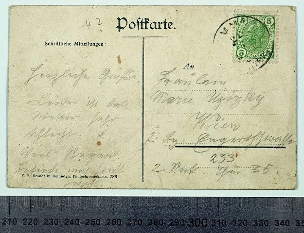 389_postcard-from-gustav-klimt-at-lake-attersee-to-maria-ucicka-in-vienna-gustav-kli Gustav Klimt Postcard from (No. 389) Poster 1912 Wall Art Symbolist Painting - Image 1