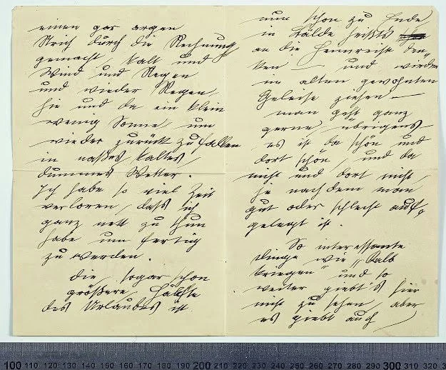 390_letter-with-envelope-from-gustav-klimt-at-lake-attersee-to-maria-ucicka-in-els-n Gustav Klimt Letter with Envelope from (No. 390) Poster 1911 Wall Art Symbolist Painting - Image 1
