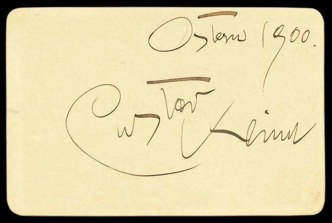 425_note-by-gustav-klimt-gustav-klimt Gustav Klimt Note by Poster 1915 Wall Art Symbolist Painting - Image 1