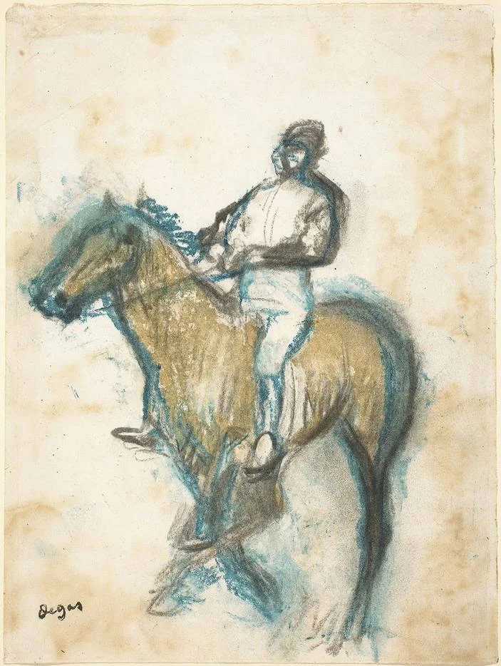 Edgar Degas Jockey Poster 1882 V2 Wall Art Painting