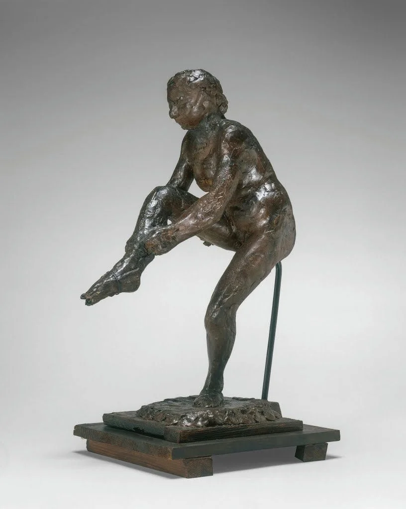 Edgar Degas Dancer Putting on Her Stocking Poster 1879 Wall Art Painting