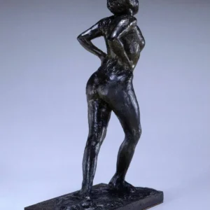 Edgar Degas Dancer at Rest Hands Behind Her Back Right Leg Forward Poster 1882 V2 Wall Art Painting