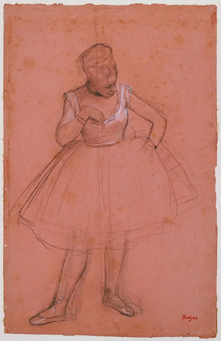 Edgar Degas Ballet Dancer Adjusting Her Costume Poster 1879 Wall Art Painting