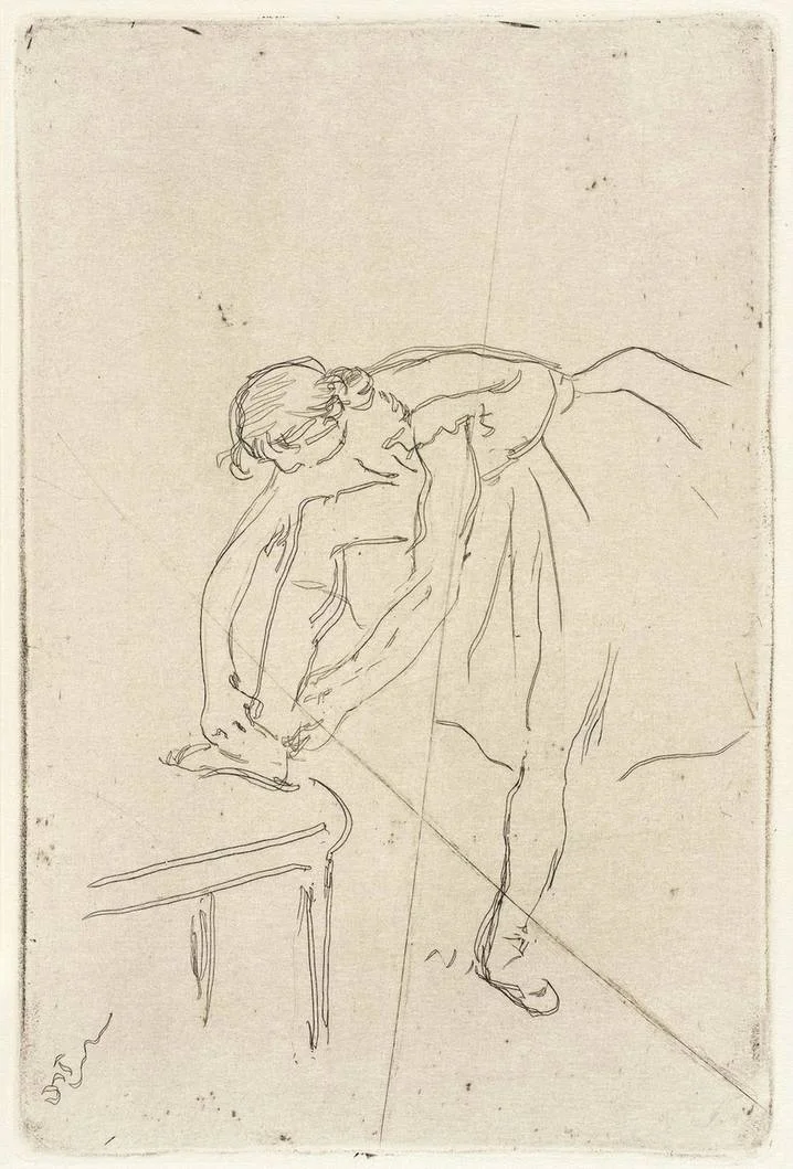 Edgar Degas Danseuse Mettant Son Chausson Poster 1880 Wall Art Painting