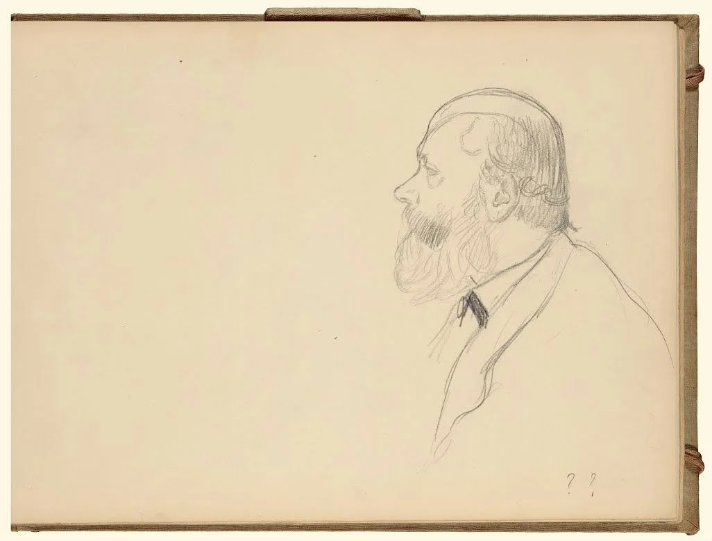 Edgar Degas Man in Profile Poster 1867 Wall Art Painting