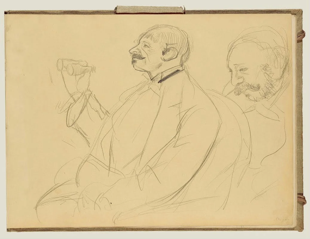 Edgar Degas Opera Fan and Ernest Reyer Poster 1880 Wall Art Painting