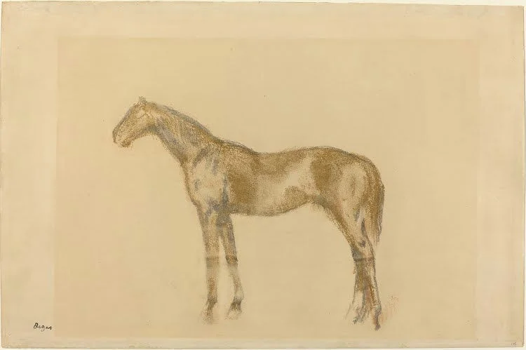 Edgar Degas Horse Poster 1880 Wall Art Painting
