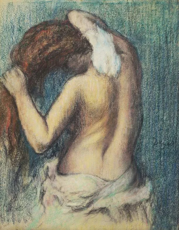 Edgar Degas Woman Drying Herself Poster 1895 V2 Wall Art Painting