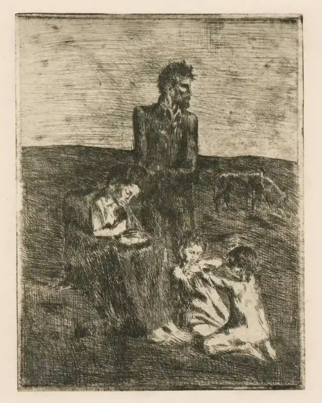 Pablo Picasso Les Pauvres 1905 Poster PrintOvly